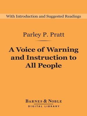 cover image of A Voice of Warning and Instruction to All People (Barnes & Noble Digital Library)